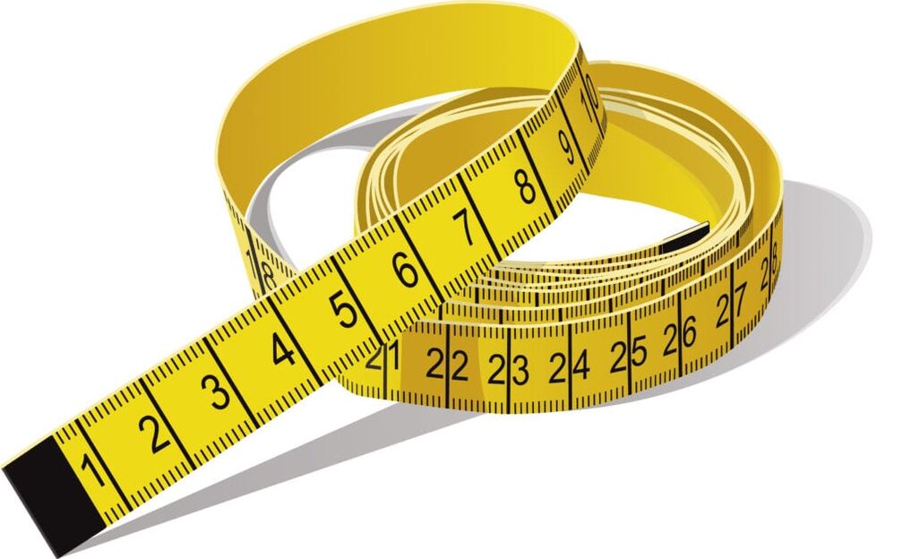 tape for measuring the width of the penis before enlargement
