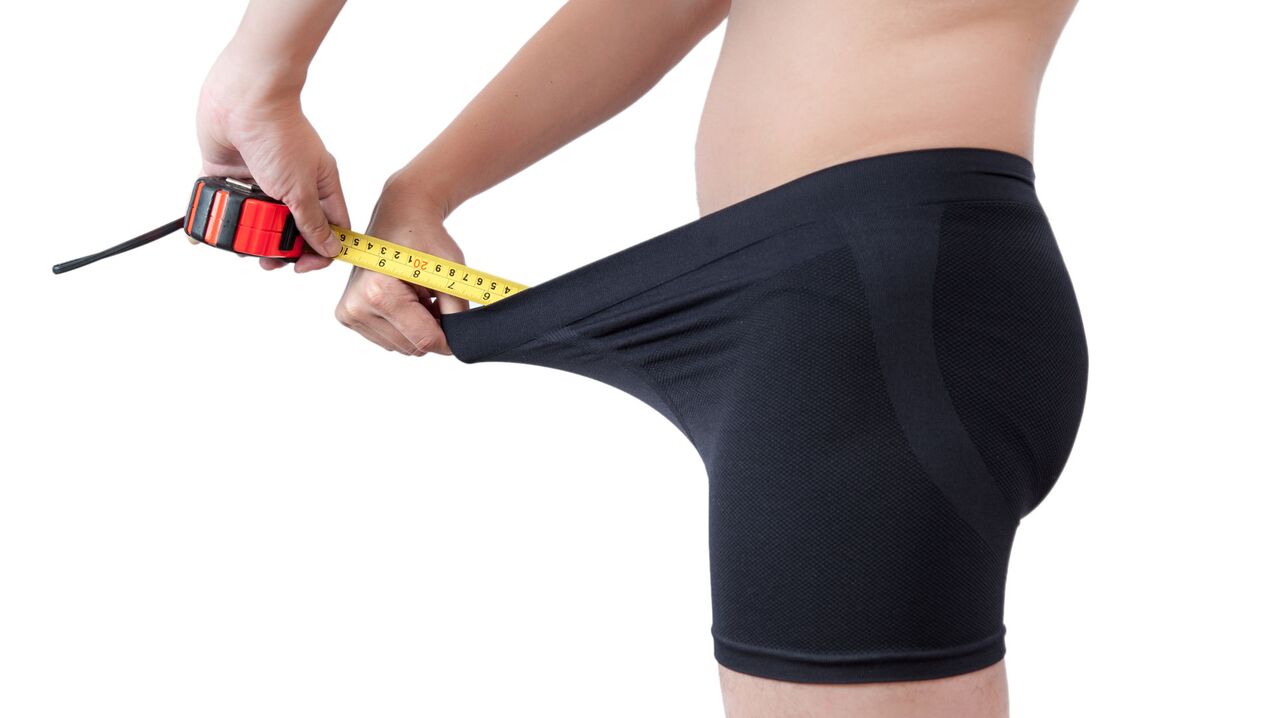 Measurement of the penis after enlargement surgery